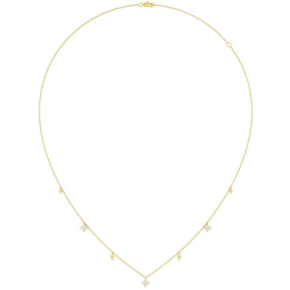 COLIER CLOVER DIAMOND STATION AUR MASIV DE 14K 0.25CT