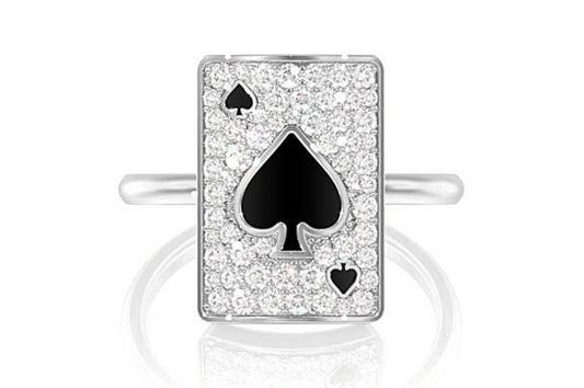 INEL CU DIAMANT, AUR MASIV DE 14K, 0.50CT
