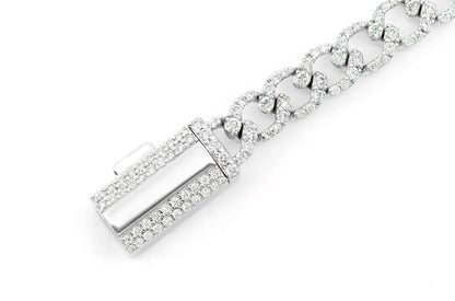 6MM ELONGATED MIAMI CUBAN DIAMOND BRACELET 14K SOLID GOLD 3.75CTW
