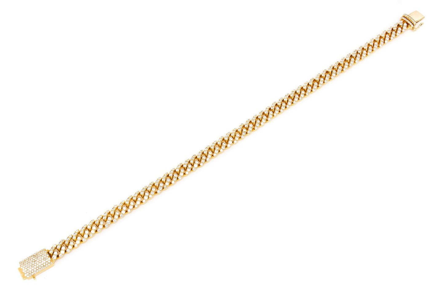 6MM MIAMI CUBAN DIAMOND BRACELET 14K SOLID GOLD 4.25CTW