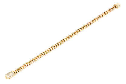 6MM MIAMI CUBAN DIAMOND BRACELET 14K SOLID GOLD 4.25CTW