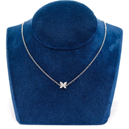 MARQUISE DIAMOND FLOWER PENDANT ATTACHED NECKLACE 14K SOLID GOLD 0.35CTW