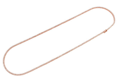 COLIER TENIS CU 2 VÂRFURI, AUR MASIV DE 14K, 5.50 CT