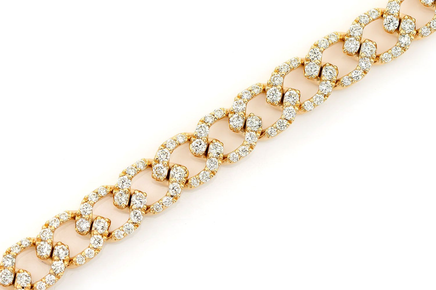 6MM ELONGATED MIAMI CUBAN DIAMOND BRACELET 14K SOLID GOLD 3.75CTW