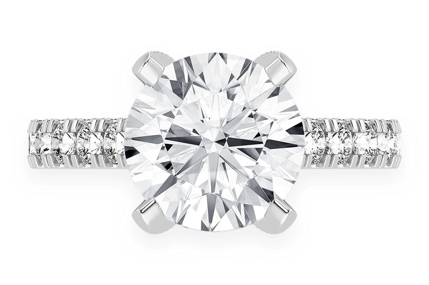 THINN - 3.00CT ROUND DIAMOND - DIAMOND ENGAGEMENT RING