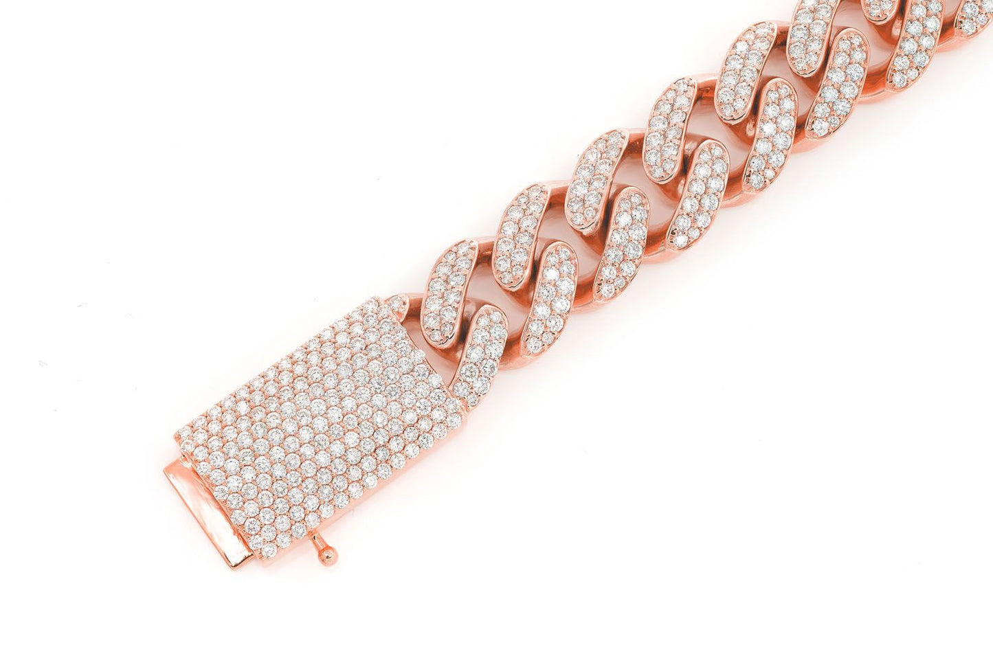 16MM MIAMI CUBAN DIAMOND BRACELET 14K SOLID GOLD 12.25CTW
