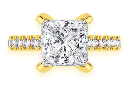 THINN - 3.00CT PRINCESS CUT - DIAMOND ENGAGEMENT RING