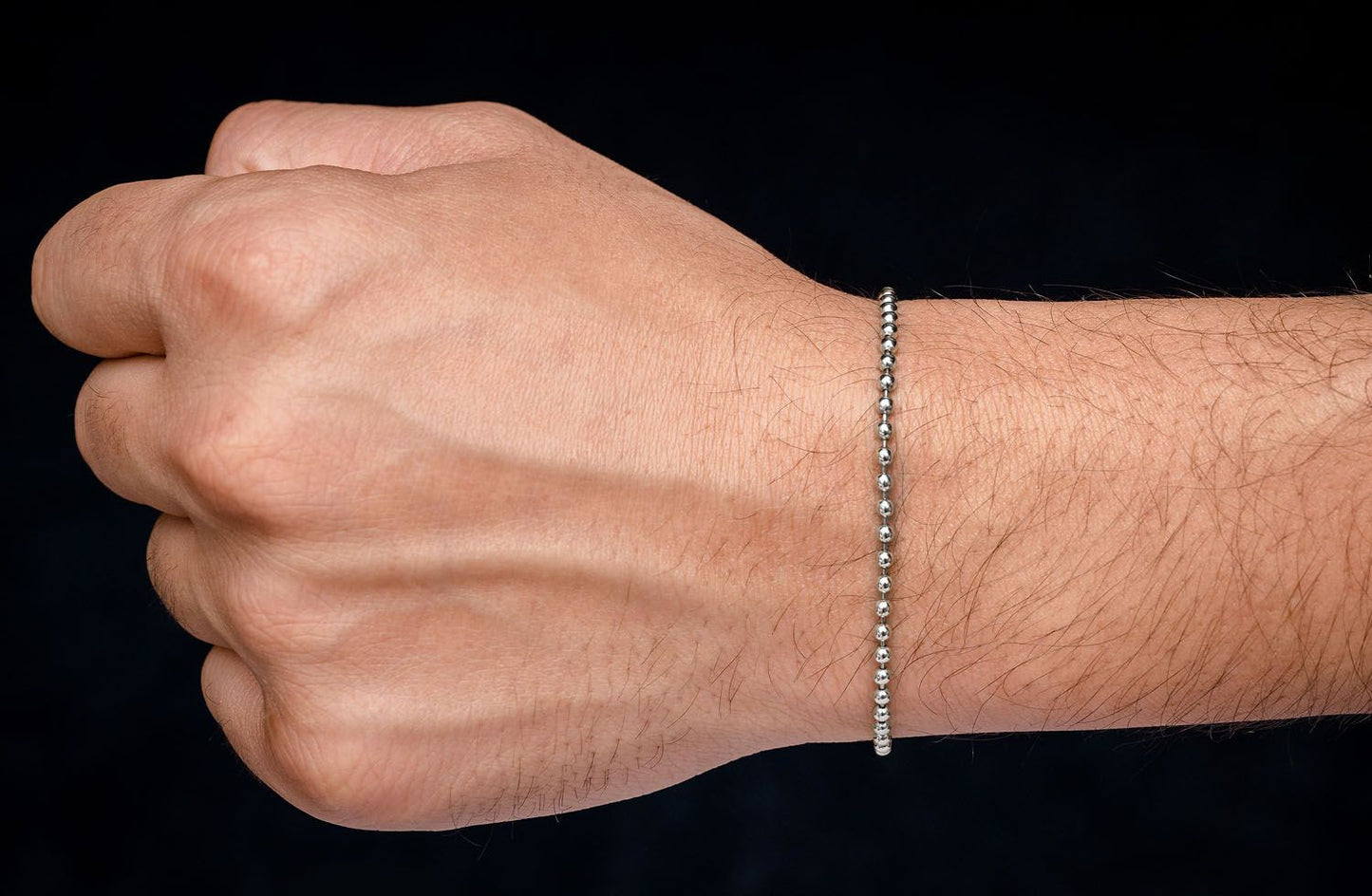 2.5MM BEAD BRACELET 14K SOLID GOLD