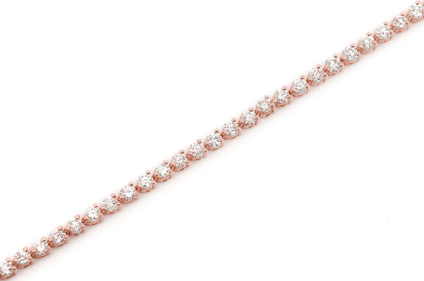 BRĂȚARĂ TENIS CU 3 PIELE, SET DIAMANTE, AUR MASIV DE 14K, 2,50 CT