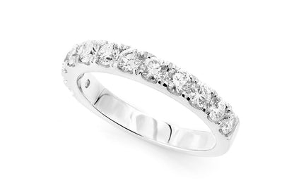 12 STONE DIAMOND BAND 14K SOLID GOLD 1.00CTW