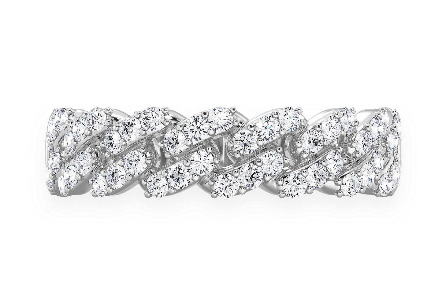 CUBAN DIAMOND RING 14K SOLID GOLD 0.55CTW