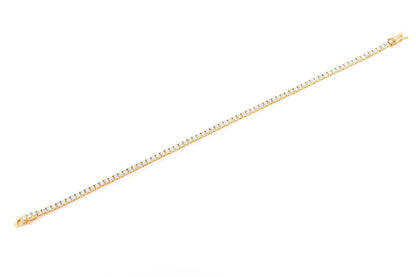 6PT PRONG SET DIAMOND TENNIS BRACELET 14K SOLID GOLD 4.60CTW