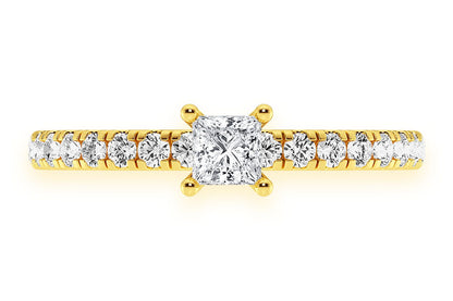 THINN - .25CT PRINCESS CUT - DIAMOND ENGAGEMENT RING