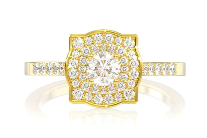0.50CTW DOUBLE LAYER UNDER HEART - DIAMOND ENGAGEMENT RING