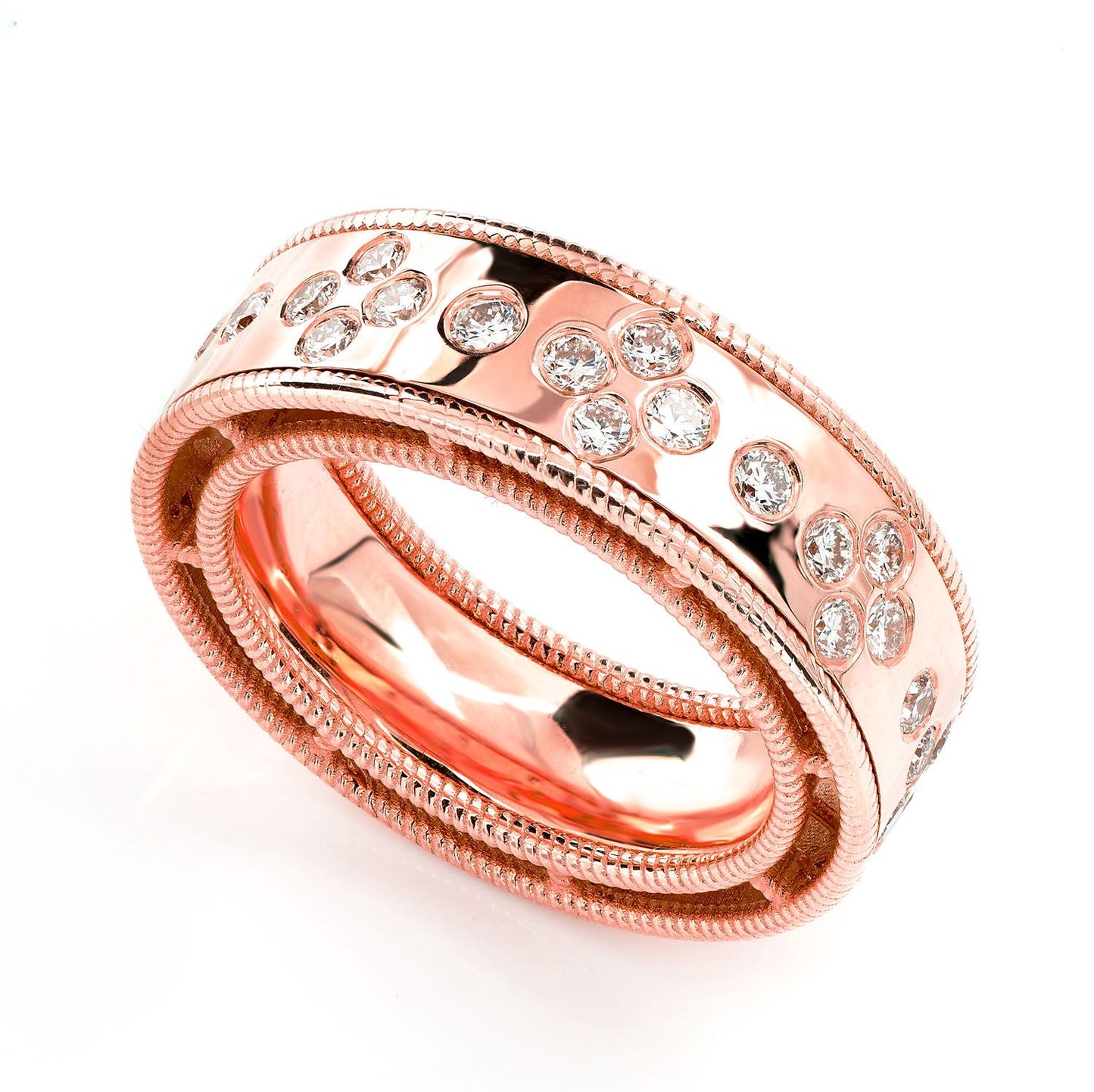 INEL ȚIGAN CU SET DE GRĂMÂNĂ, AUR MASIV DE 14K, 0.70CT