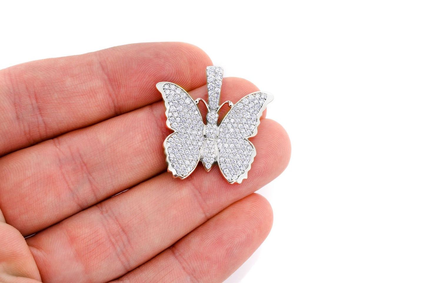 PANDANT CU DIAMANT FLUTURE, AUR MASIV DE 14K, 2.25 CT