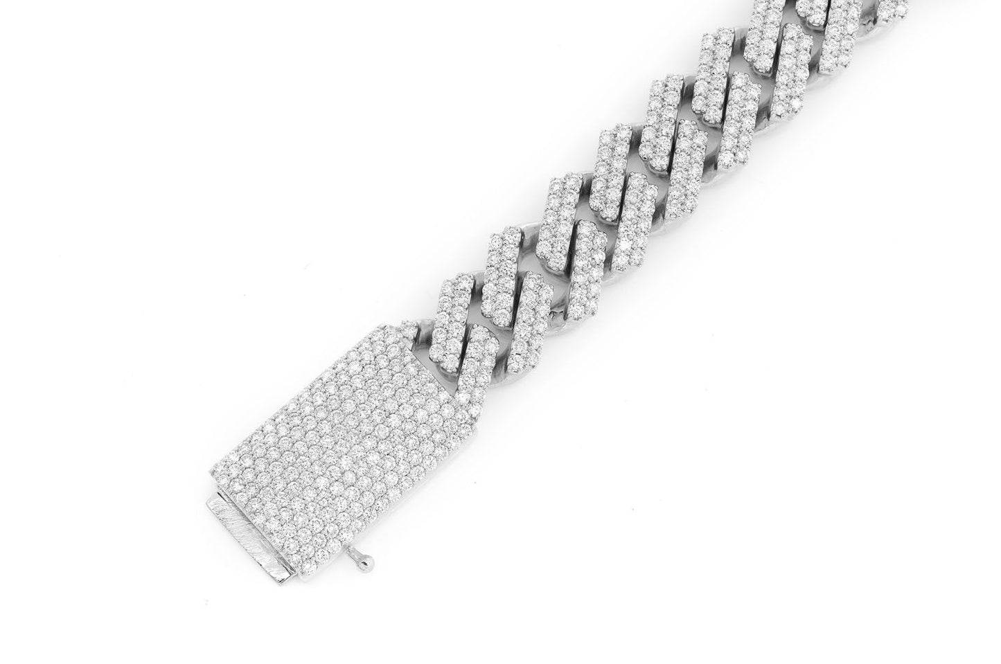 14MM RAISED MIAMI CUBAN DIAMOND BRACELET 14K SOLID GOLD 13.75CTW