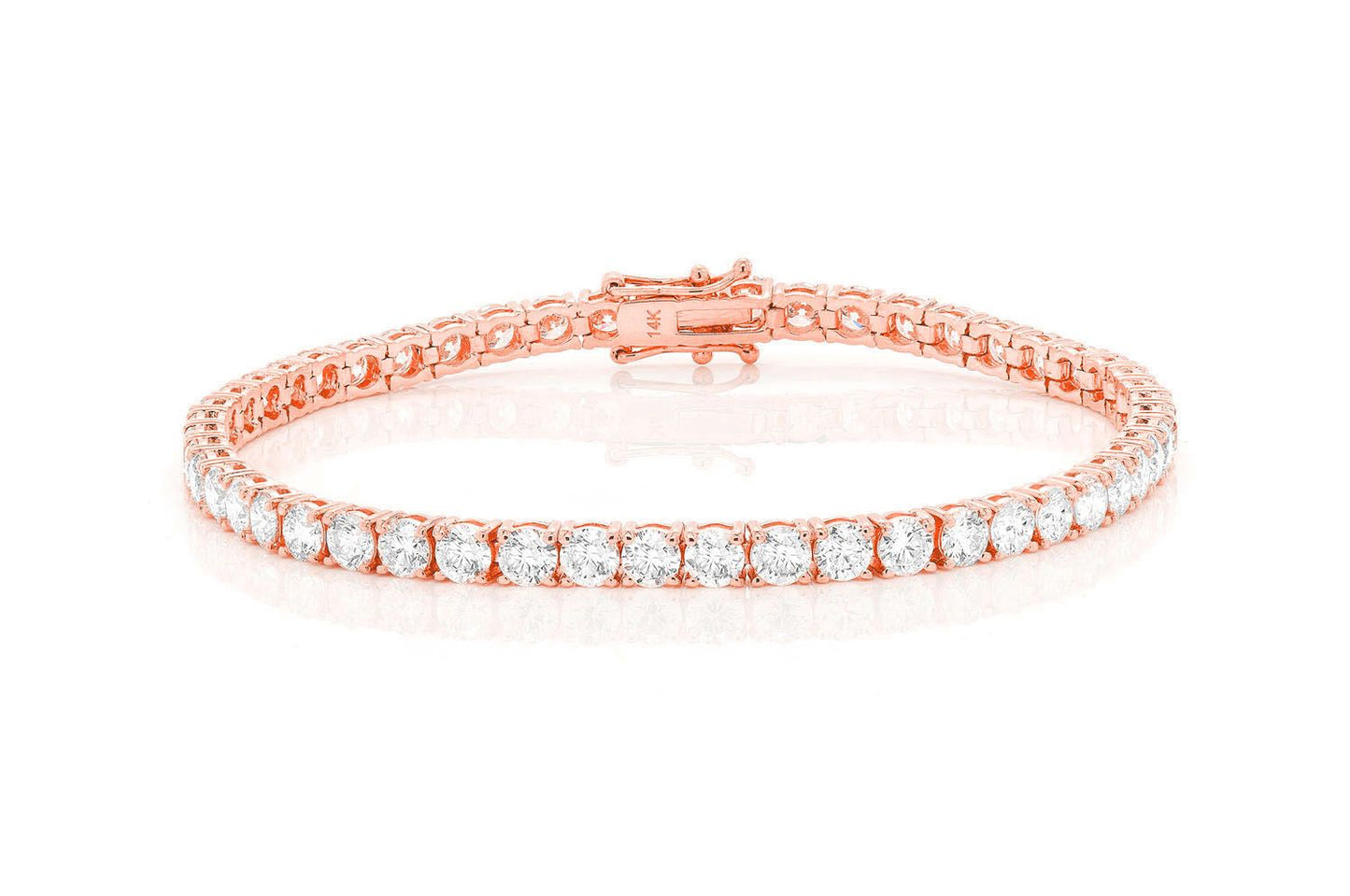 20PT PRONG SET DIAMOND TENNIS BRACELET 14K SOLID GOLD 10.50CTW