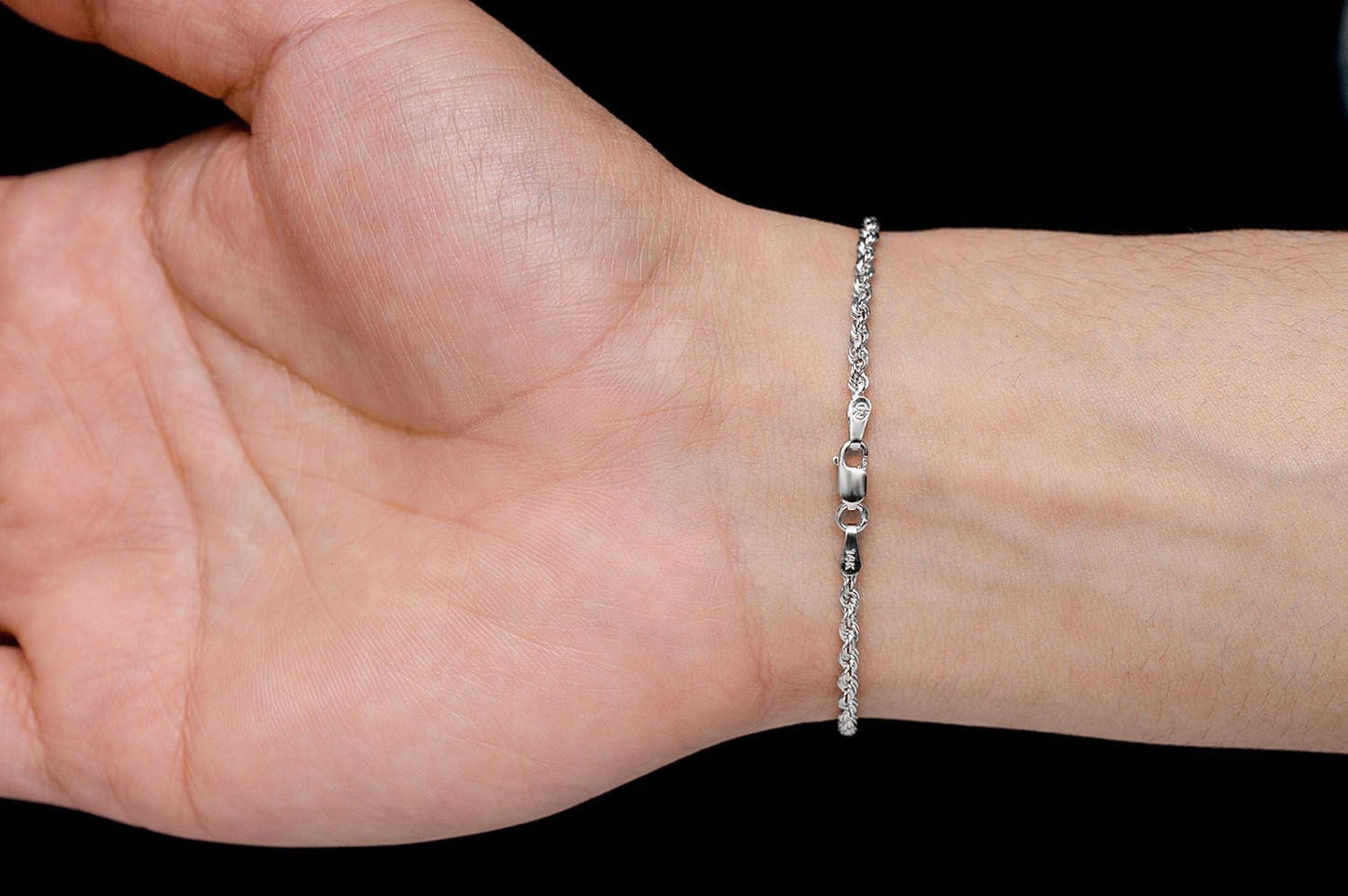 2.5MM ROPE - 14K SOLID GOLD BRACELET