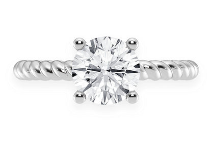 1.25CT ROUND - TWIST BAND - DIAMOND ENGAGEMENT RING