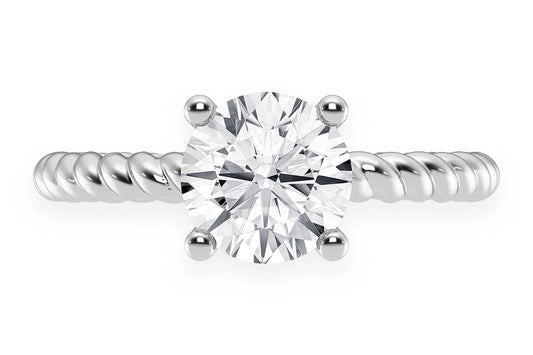 1.25CT ROUND - TWIST BAND - DIAMOND ENGAGEMENT RING