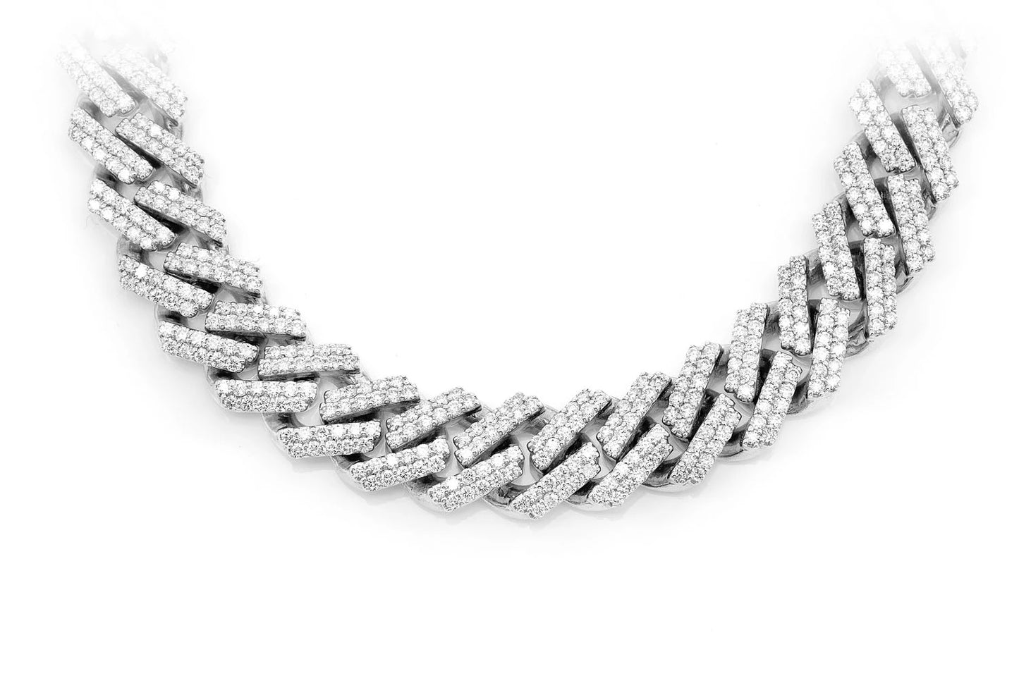 11MM RAISED MIAMI CUBAN DIAMOND NECKLACE 14K SOLID GOLD 21.25CTW
