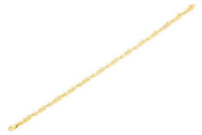 SEAHORSE ETERNITY DIAMOND BRACELET 14K SOLID GOLD 1.35CTW