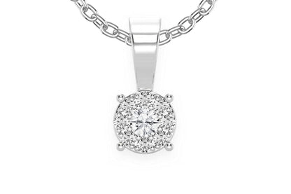 MOSAIC DIAMOND PENDANT 14K SOLID GOLD 0.15CTW