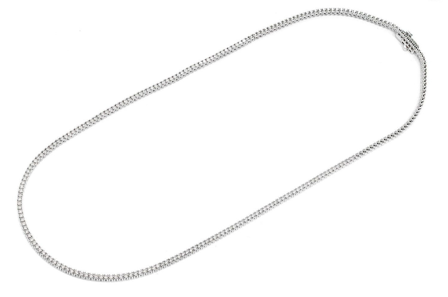 DIAMOND TENNIS NECKLACE SOLID GOLD 2.85CTW
