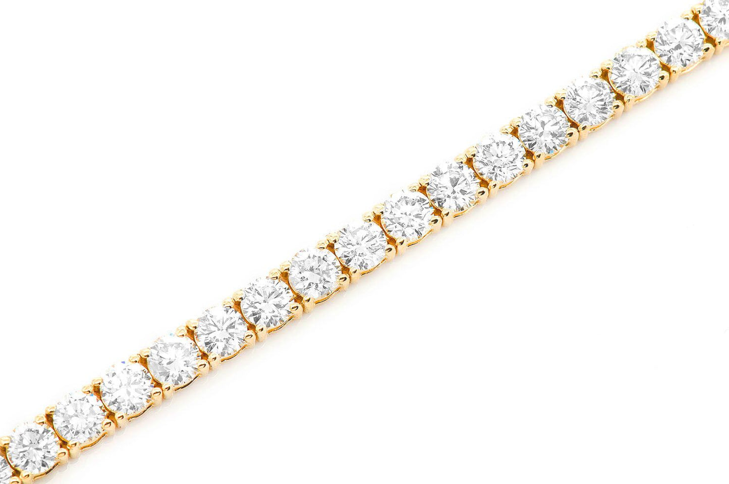 20PT PRONG SET DIAMOND TENNIS BRACELET 14K SOLID GOLD 10.50CTW