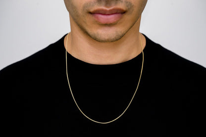 1MM FRANCO 14K SOLID GOLD CHAIN
