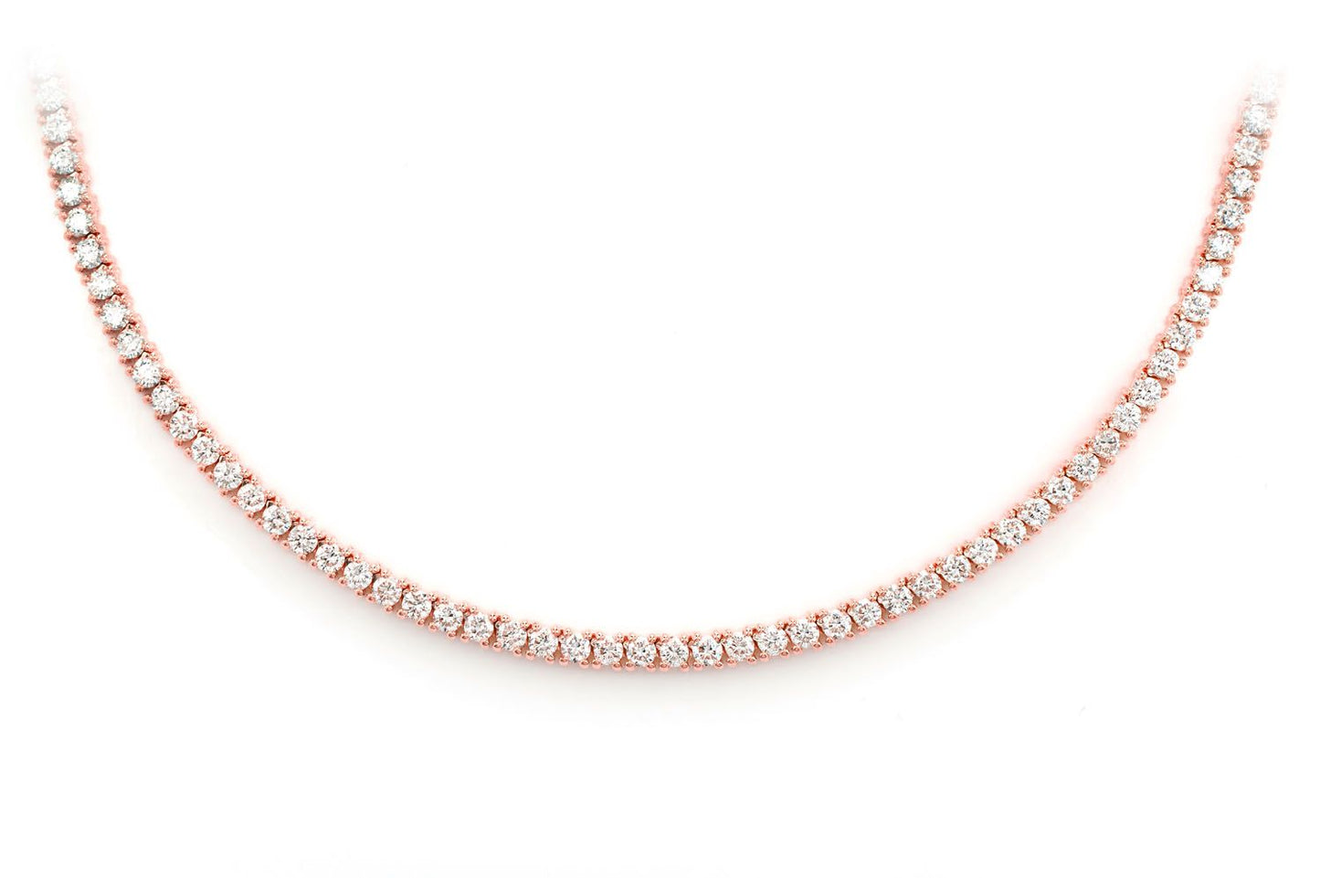 DIAMOND TENNIS NECKLACE SOLID GOLD 2.85CTW