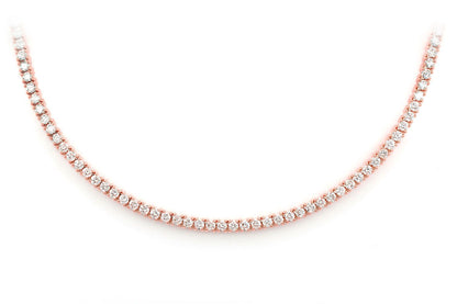 DIAMOND TENNIS NECKLACE SOLID GOLD 2.85CTW
