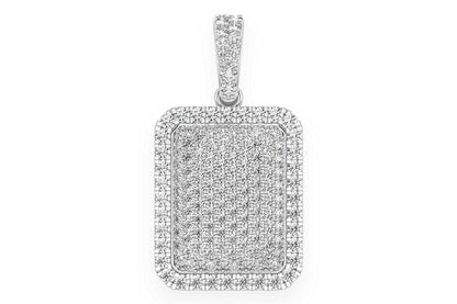 PILLOW DOUBLE LAYER DIAMOND PENDANT 14K SOLID GOLD .65CTW