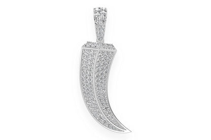 ROMAN CLAW DIAMOND PENDANT 14K SOLID GOLD 1.50CTW