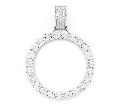 PANDANT CU DIAMANTE CU AMORTARE, SET MIRACULOS, AUR MASIV DE 14K, 1.15CTW