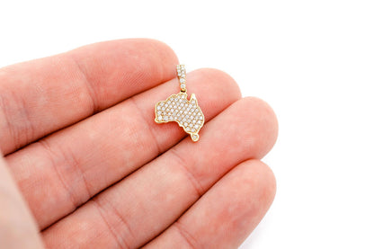 PANDANT CU DIAMANTE AUSTRALIANE, AUR MASIV DE 14K, 0.35CTW