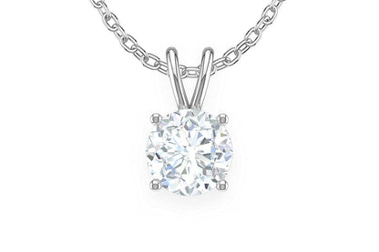 ROUND SOLITAIRE PENDANT 14K  0.75CTW