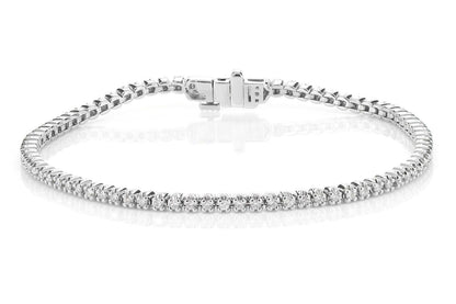 DIAMOND CROWN SET LINK BRACELET 14K SOLID GOLD 1.00CTW