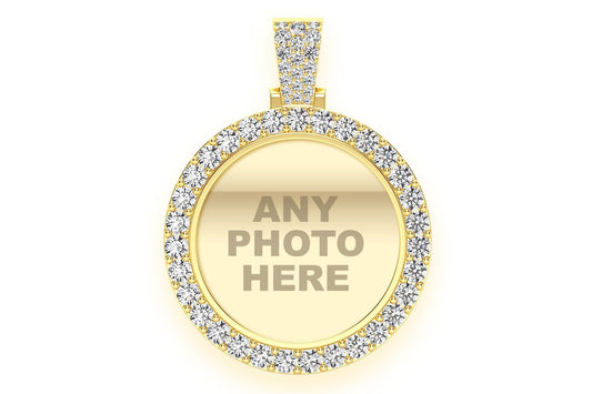 PANDANT RAMĂ TABLOURI CU DIAMANT MEMORY, AUR MASIV DE 14K, 2,75 CT