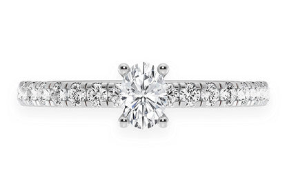 THINN - .25CT OVAL - DIAMOND ENGAGEMENT RING
