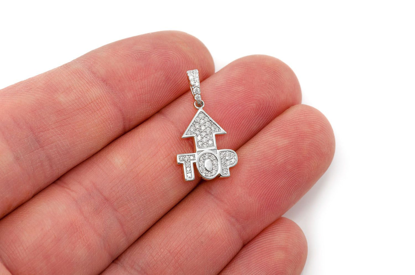 Pandantiv cu diamant european, aur masiv de 14K, 0,25 ct.