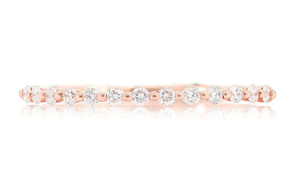 Inel cu diamante suprapuse, aur masiv de 14K, 0.15 ct