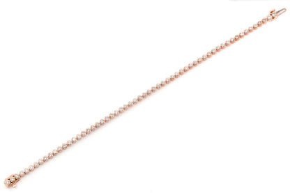 BEZEL SET DIAMOND TENNIS BRACELET 14K SOLID GOLD 2.00CTW