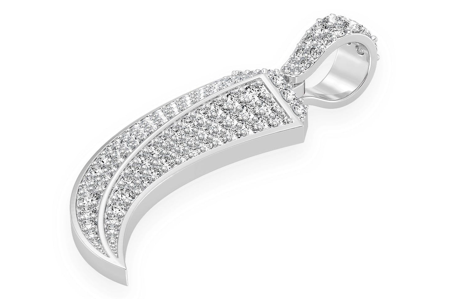 ROMAN CLAW DIAMOND PENDANT 14K SOLID GOLD 1.50CTW