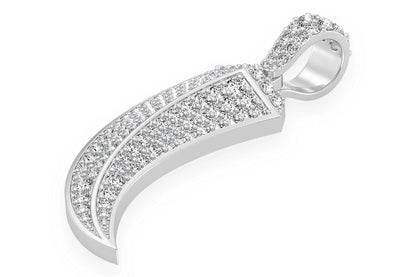 ROMAN CLAW DIAMOND PENDANT 14K SOLID GOLD 1.50CTW