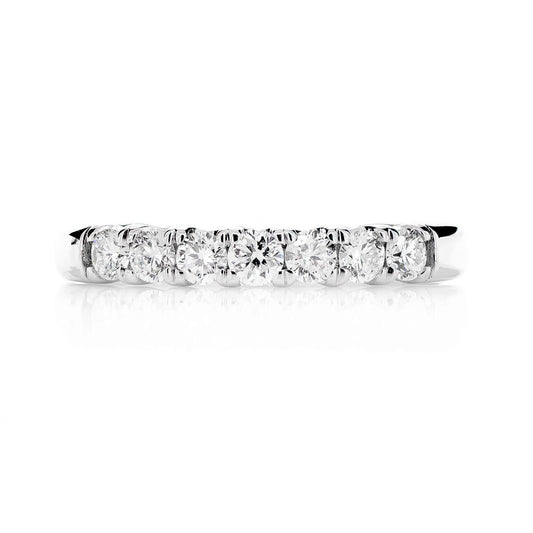 DIAMOND SCALLOP BAND RING 14K SOLID GOLD 0.50CTW