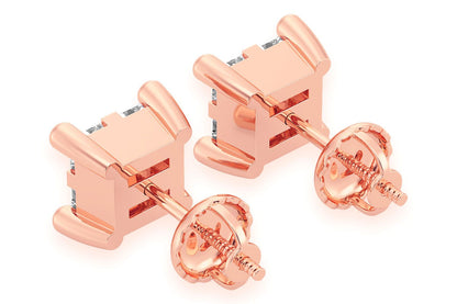 CERCEI CU DIAMANTE QUAD 0.50CTW DIN AUR MASIV DE 14K