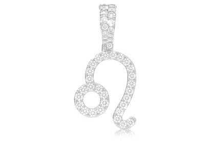 LEO ZODIAC DIAMOND PENDANT 14K SOLID GOLD 0.75CTW