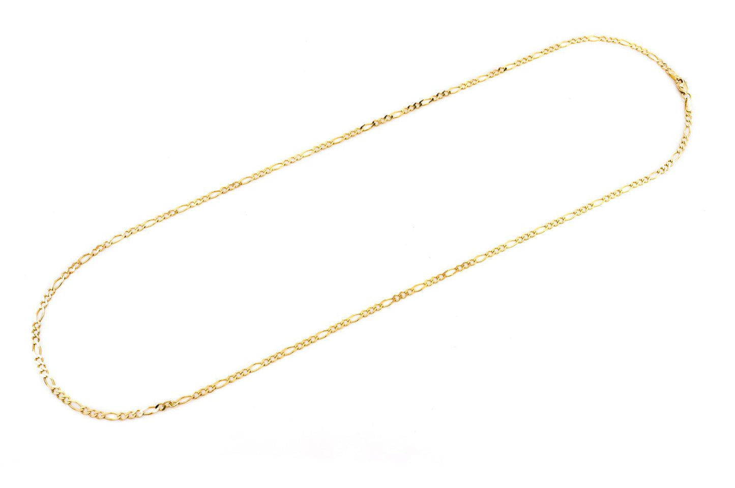 2.5MM FIGARO LINK 14K SOLID GOLD CHAIN